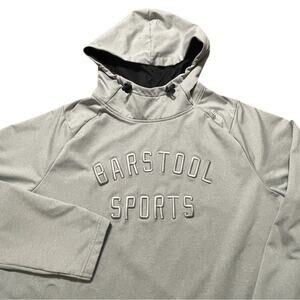 UNRL Barstool Golf Crossover Tech Performance Hoodie Sweatshirt Gray Large Men